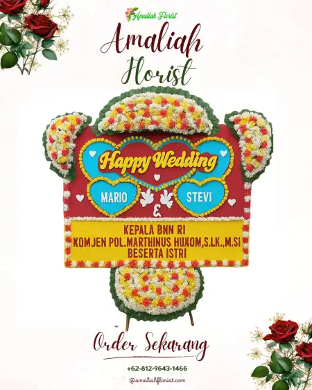 Papan Bunga Pernikahan Unyur